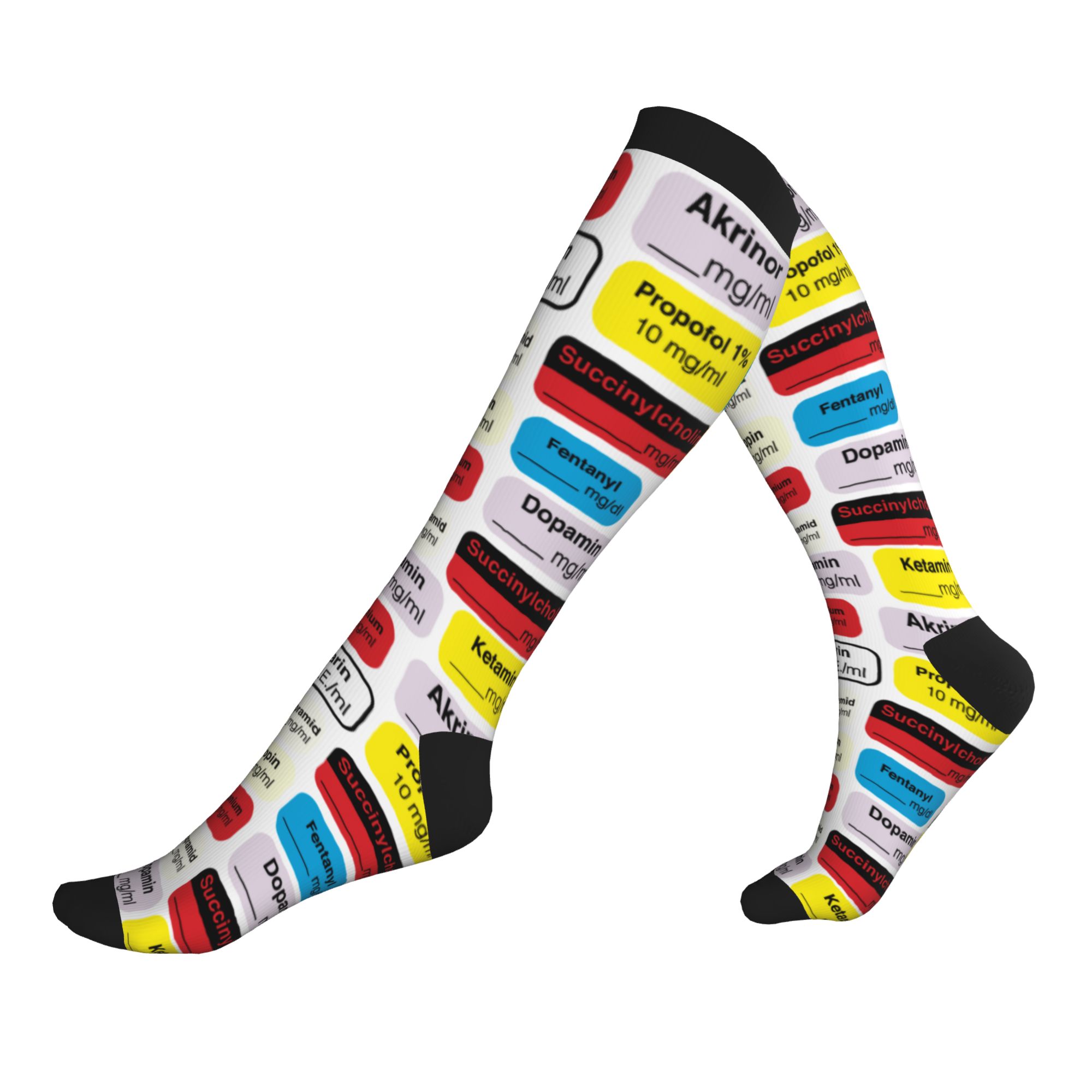Medical Label - Étiquettes de médicaments anesthésiologiques, chaussettes de